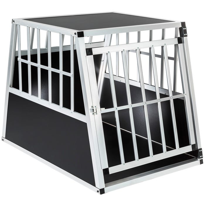 Cage de transport pour chien simple dos incliné