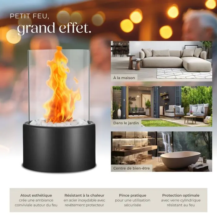 Cheminée De Table Intérieure MOJINO Ethanol - Brasero Décoratif Intérieur Et Extérieur
