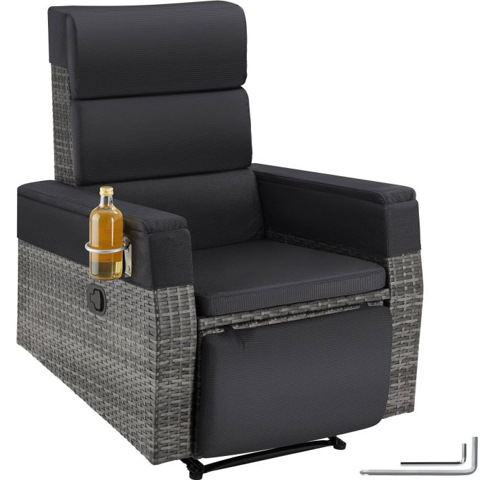 Poltrona in rattan e alluminio Pacentro