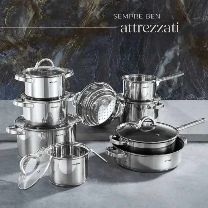 Set Pentole 5 Pezzi Cermalon Antiaderenti In Alluminio Pressato – Rivestimento Ceramico Opaco Teal – Adatto A Induzione - 4