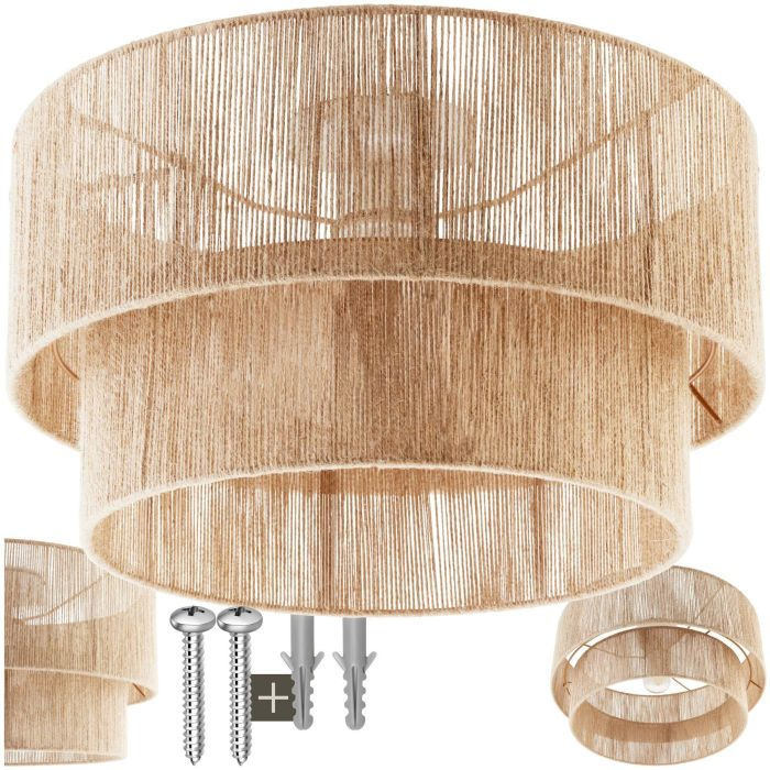 Deckenleuchte  Lignea Lux aus Jute 