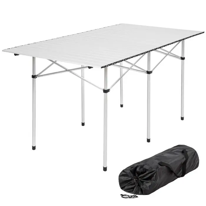 Table de camping en aluminium