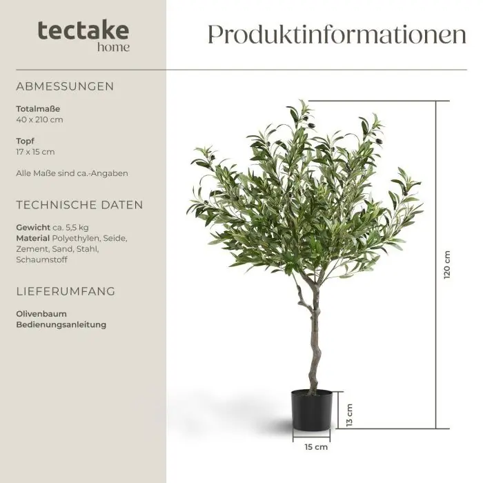 Knstlicher Olivenbaum Oleand online kaufen | tectake