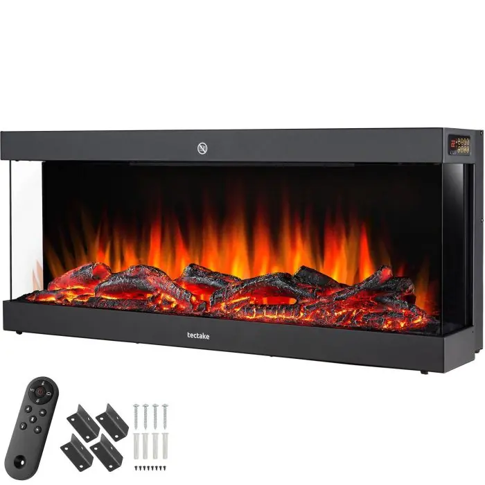 Cheminée électrique murale décorative LUCIANO