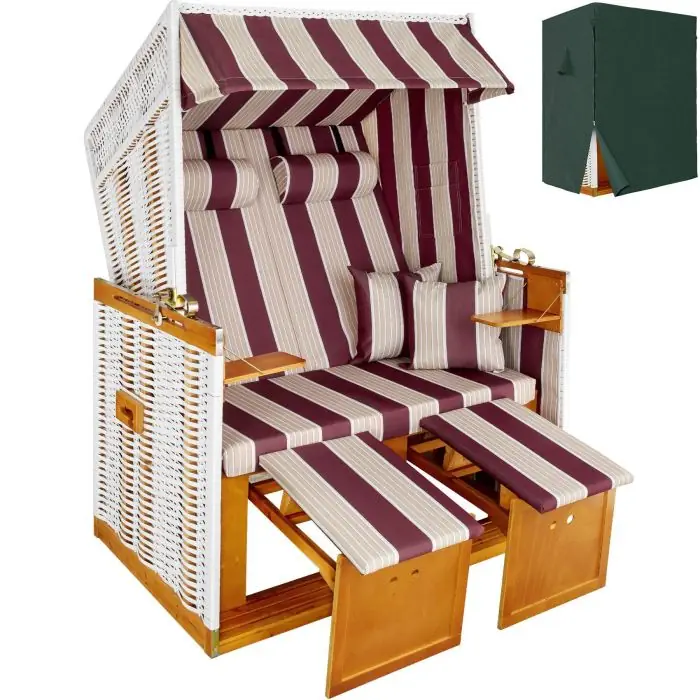 Corbeille de plage avec housse de protection SYLT