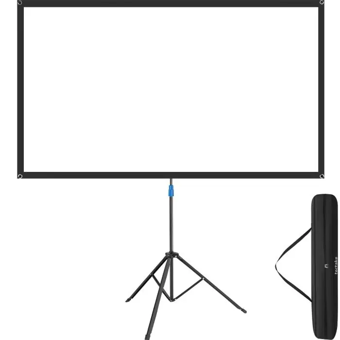 Schermo per proiettore portatile 16:9 con treppiede pieghevole, 72" 4K HD Cinema