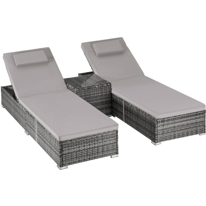 Lettino doppio in rattan Carbonera