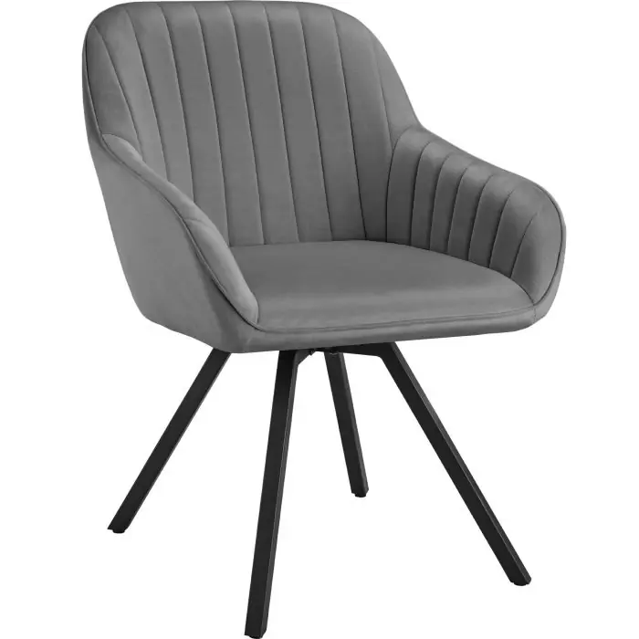 Sedia girevole con braccioli Snug 