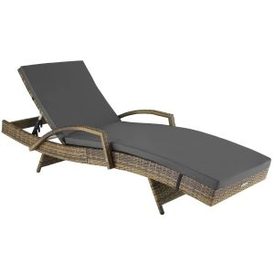 Aluminium Rattan Sonnenliege Oc&eacute;ane