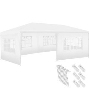 Padiglione Novara con 5 pannelli laterali, impermeabile, 6x3m