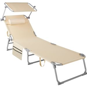 Sonnenliege Chlo&eacute; 4-stufig, Kopfpolster und Tasche 