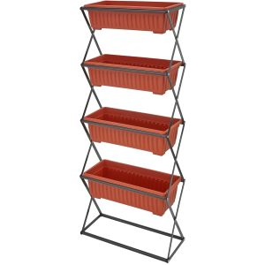 Vertikalbeet mit 4 K&auml;sten 52x21x127cm