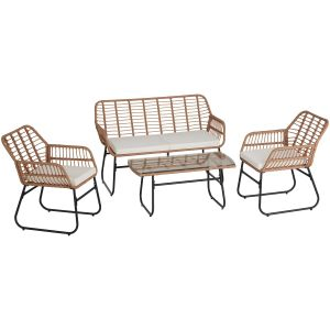 Rattan Sitzgruppe Molfetta XL f&uuml;r 4 Personen