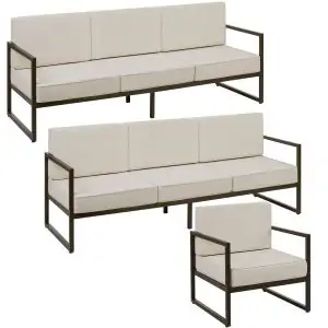 Garten-Loungeset Comosa f&uuml;r 7 Personen, XXL-Polsterung