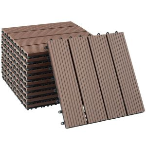 Set Terrassenfliesen Tegulas, WPC in Holzoptik