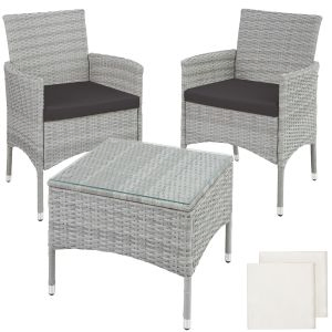 Rattan Gartenset Luzern 2+1 inkl. Bez&uuml;ge in 2 Farben