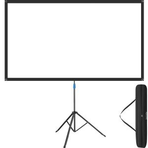 &Eacute;cran de projection Cinema avec tr&eacute;pied pliable, 16:9, 4K, HD