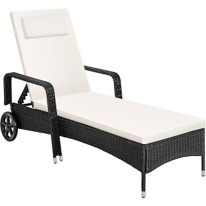 Sonnenliege Rattan mit Rollen