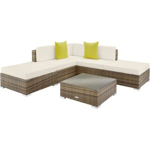 Salottino in rattan con struttura in alluminio Paris