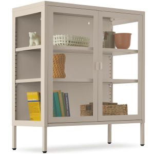 Metallvitrine Baker, edles Design, Glast&uuml;ren