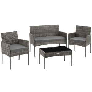 Rattan Gartenset Palese f&uuml;r 4 Personen