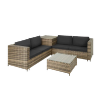 Weissraumbild Rattan Lounge